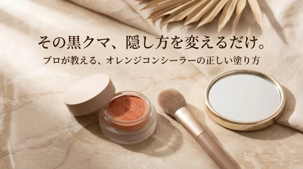 その黒クマ、隠し方を変えるだけ。プロが教える、オレンジコンシーラーの正しい塗り方