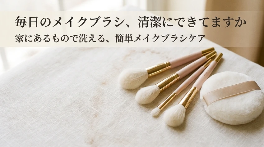 毎日のメイクブラシ、清潔にできてますか 家にあるもので洗える、簡単メイクブラシケア